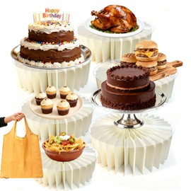 6Pcs Foldable Buffet Risers, Food Risers Display Stands For Party