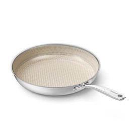 Redchef Hybrid Ceramic Nonstick 11-Inch Frying Pan with Stay-Cool Handle, Dishwasher & Oven Safe, Induction Compatible, Tri-Ply Stainless Steel & Aluminum, All Cooktops