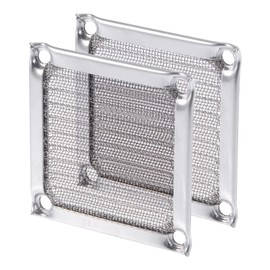 sourcing map Pack of 2 60 mm Filter Grid Stainless Steel Mesh Dustproof Box for Computer