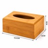 Bamboo Tissue Box Holder for Home and Office – Natural