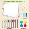 Dry Erase White Board with Stand 16in x 12in, Desktop