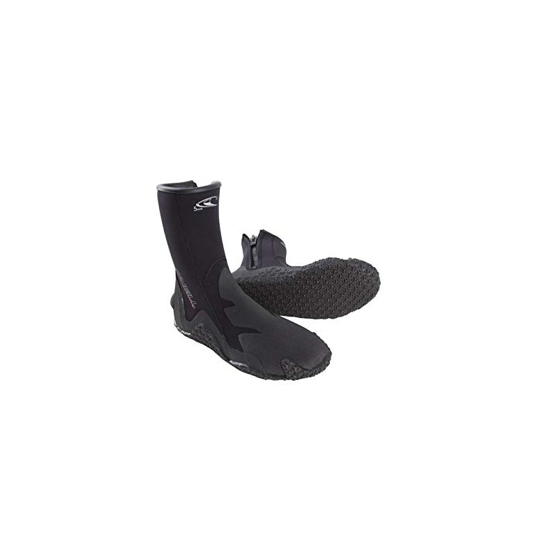 O'Neill 5mm Wetsuit Boots with Zip - Black, Size UK