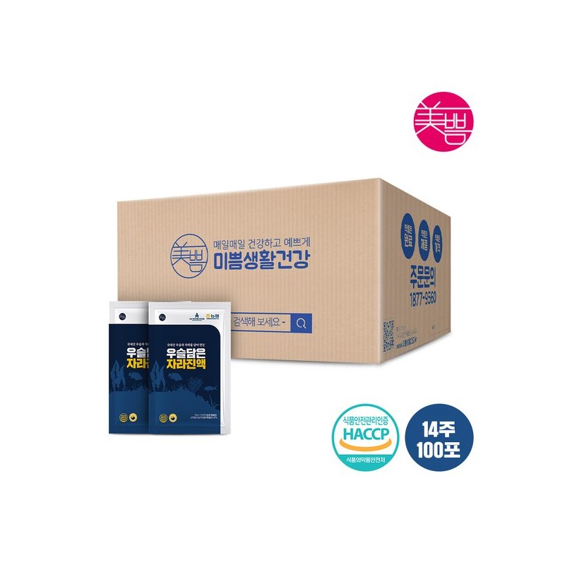 Mi-bbeum Saenghwal Geongang 국내산 우슬담은 자라진액 70ml 1박스 (총 30포)