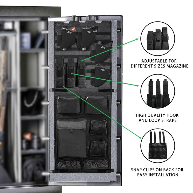 NEXT STATION Gun Safe Door Organizer,Molle Gun Safe Door Panel