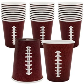 EaciTown Football Beverage Paper Cups Football Game Day Party Cups Football Birthday Party Drinking Cups Football Baby Shower Decorations (30)