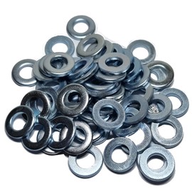 Washers M6 DIN125 A-Shape Flat Galvanised Washers Body Washers Galvanised Steel (M6, 50)