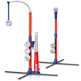 Tee Ball Set for Kids - 4 Year Old Boy Birthday Gift - Baseball Batting Tee for Kids - T Ball Set for Toddlers 3-5, 4-6 - Tball Toys for Ages 3 4 5 6 Year Old Boy - Toddler Outdoor Toys, Baseball Tee