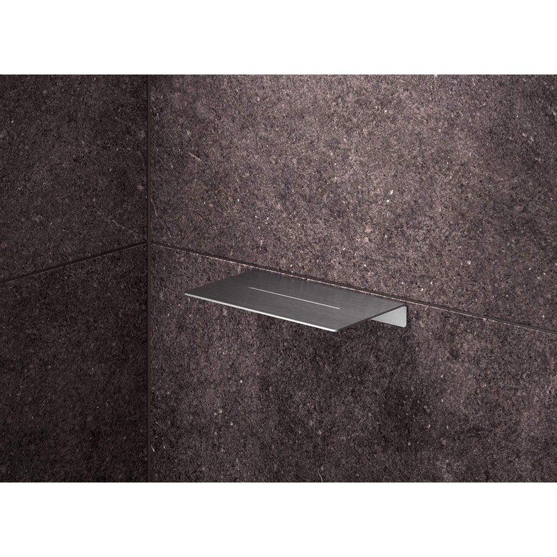 PHOS Design Shower Shelf 20 cm Wide Brushed Stainless Steel