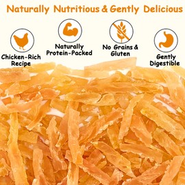 PETPURO Chicken Training Treats for Small Dogs & Puppies – Soft Jerky Strips, High Protein, Grain Free 10.6 oz