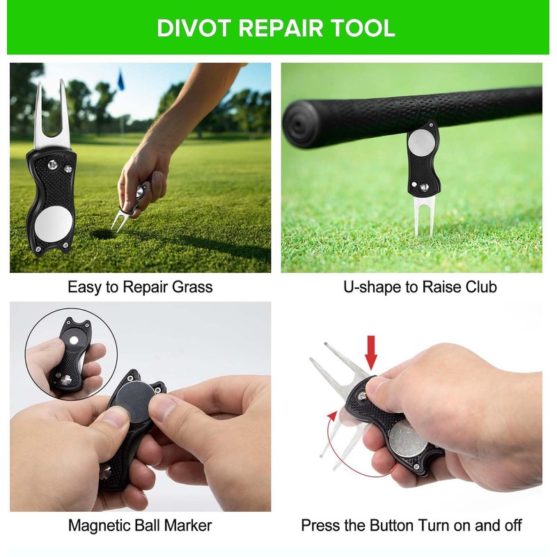 Golf Clean Tool 7 Set,Golf Towel and Brush Golf Club