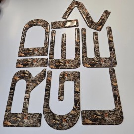 AUTOCARIMAGE Tailgate raised letters fits HONDA RIDGELINE 2024 2025 2026 REFLECTIVE CAMO