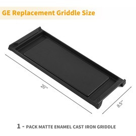 Allstare WB31K10220 Griddle Replacement Parts for GE Stove Parts Cafe Griddle Plate GE Stove Top Cast Iron Center Griddle Pan General Electric Gas Range Parts Cooktop Griddle Flat Top Pan 1 Pack