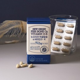 [New Origin] Fish bone calcium &amp; vitamin D, K (30 days’ worth) / [뉴오리진] 뼈째로 먹는 어골칼슘 & 비타민 D,K (30일분)