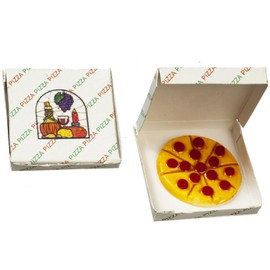 Dollhouse Pepperoni Pizza in Box Miniature Take Away Fast Food Accessory 1:12