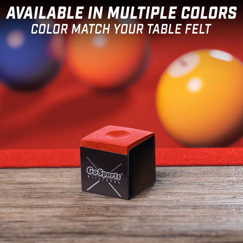 GoSports Premium Pool Cue Chalk Cube 12 Pack - Red