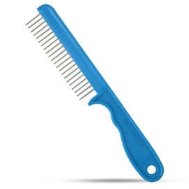 Untangler Super-Groom Combs with Smooth Rotating Teeth for Painless Mat Removal (Turquoise, 22 Coarse Teeth)