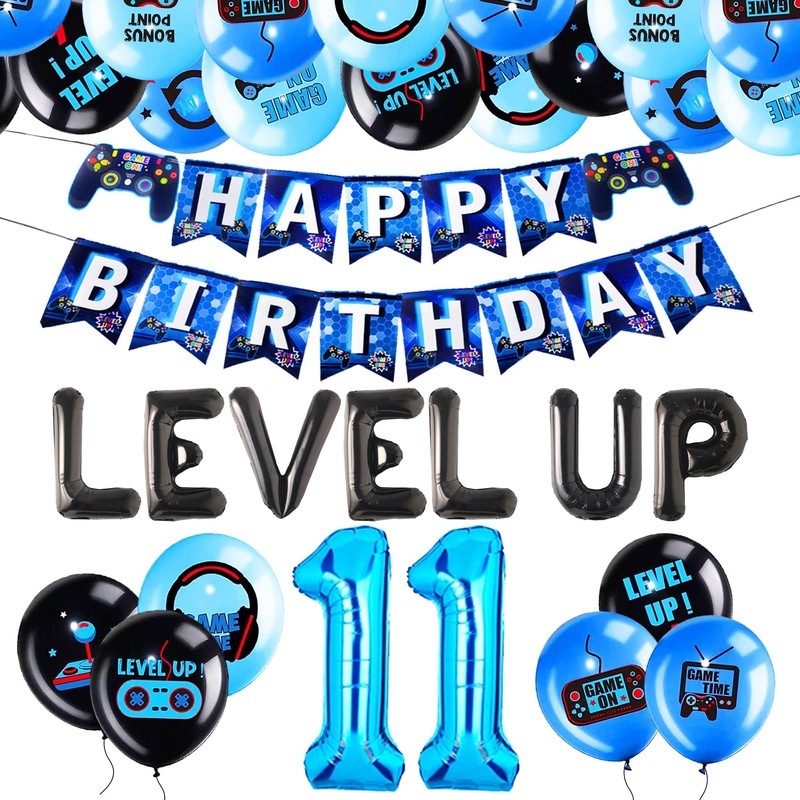 LaVenty Level Up Game Birthday Video Game Celebration Party Decoration