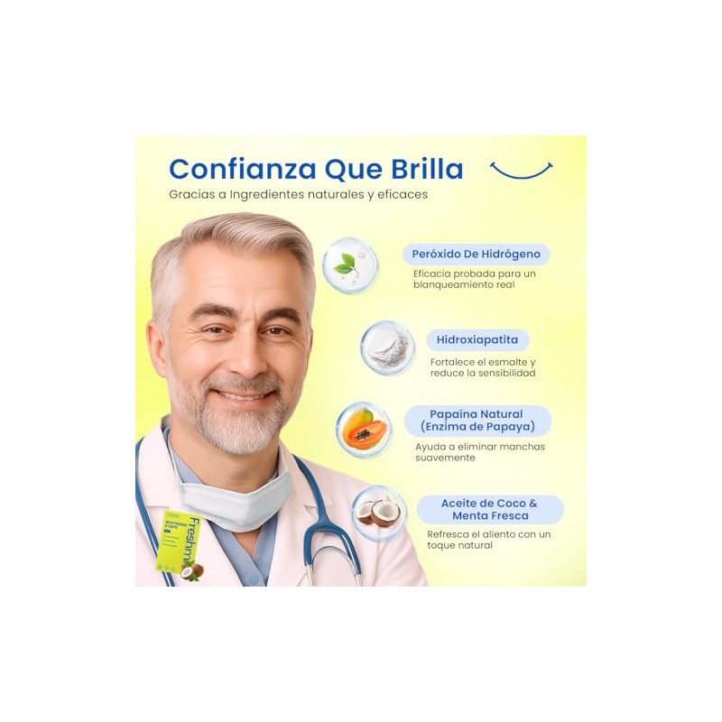 Tiras Blanqueadoras Dentales 7 Pares, Blanqueamiento Efectivo, Dientes Blancos, Antideslizantes,