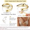 ORAZIO Gold Bangles for Women - 14K Gold Plated Cuff