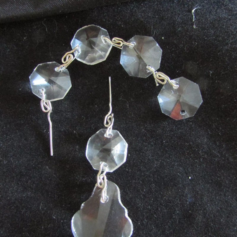 Unbranded 200 TWIST CONNECTOR PINS 33 mm SILVER CHANDELIER PARTS