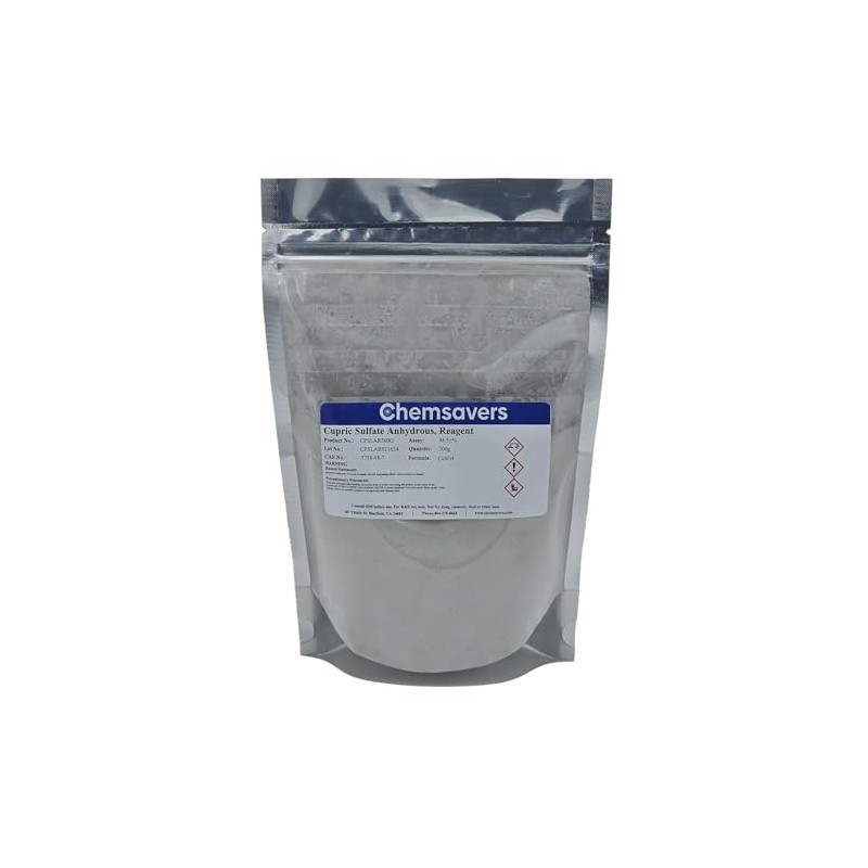 Cupric Sulfate Anhydrous, Reagent, 98.5+%, 500g