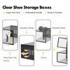 X-Large Shoe Storage Box Fit Size 14, Clear Plastic Stackable