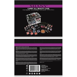 SHANY Carry All Trunk Professional Makeup Kit - Eyeshadow,Pedicure,manicure With Black Trim Clear Case