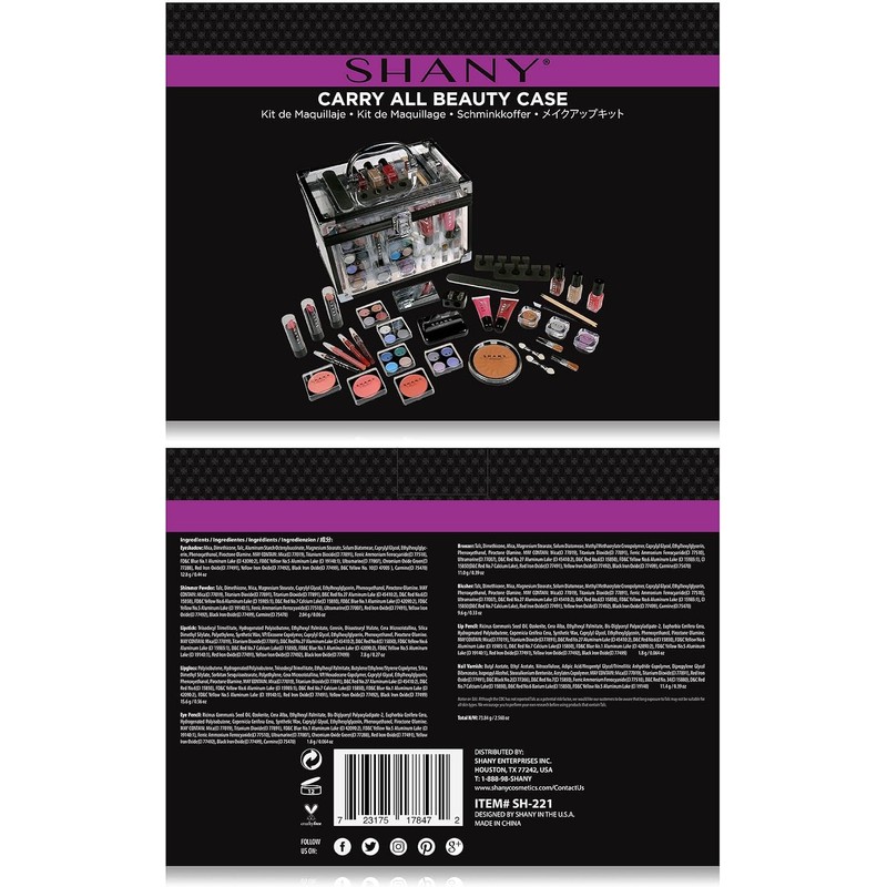 SHANY Carry All Trunk Professional Makeup Kit - Eyeshadow,Pedicure,manicure With