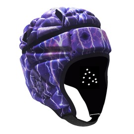 Rugby Helmet Sports Head Guard Helmet Head Guard Football Goal Adjustable Cap Equipment Holder Reduce Protection Against Impact Collision Girls Boys Light Red M