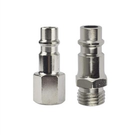 Euro Air Line Hose Compressor Fittings Connector Male Quick Release 2 Pack 1/4"