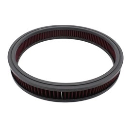 14" X 2" Air Filter Element High Flow Air Filter Replacement Washable and Reusable Round Cotton Fiber Air Filter Element (Red Color)