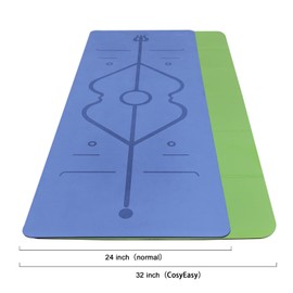 iodoo Foldable Yoga Mat 72" L x 32" W x 0.32 Inch Extra Thicked and Wided, Folding Yoga Mat for Travel with Canvas Carrying Bag, Non-Slip TPE Exercise Pilates Mat (Black-Green)