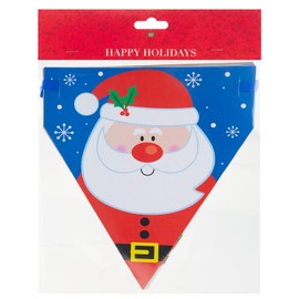 VFM e-Store - Christmas Bunting Santa, Snowman,Gingerbread, Bear, Penguin X 1 Stocking Filler Xmas Present Celebration Festive Winter Ornaments - 29.3cm