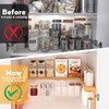 Puosike Spice Racks for Cabinet, Expandable, Spice Rack, Standing Bamboo,