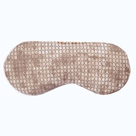 Eye Pillow Linseed + Eye Brace for Relaxation, Cooling or Yoga – Colour: Shabby Chic Grey/Beige