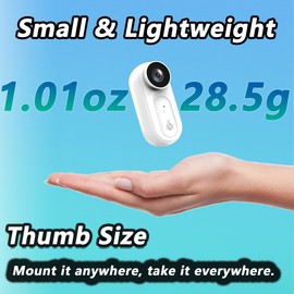 Mini Body Camera 1080P - IPX7 Waterproof, 128GB Storage, 2500mAh Charging Case, Magnetic Lanyard,Auto Loop Recording Body Worn Camera for Pets, Travel, Work, Water Sports, Outdoor Adventures(White)