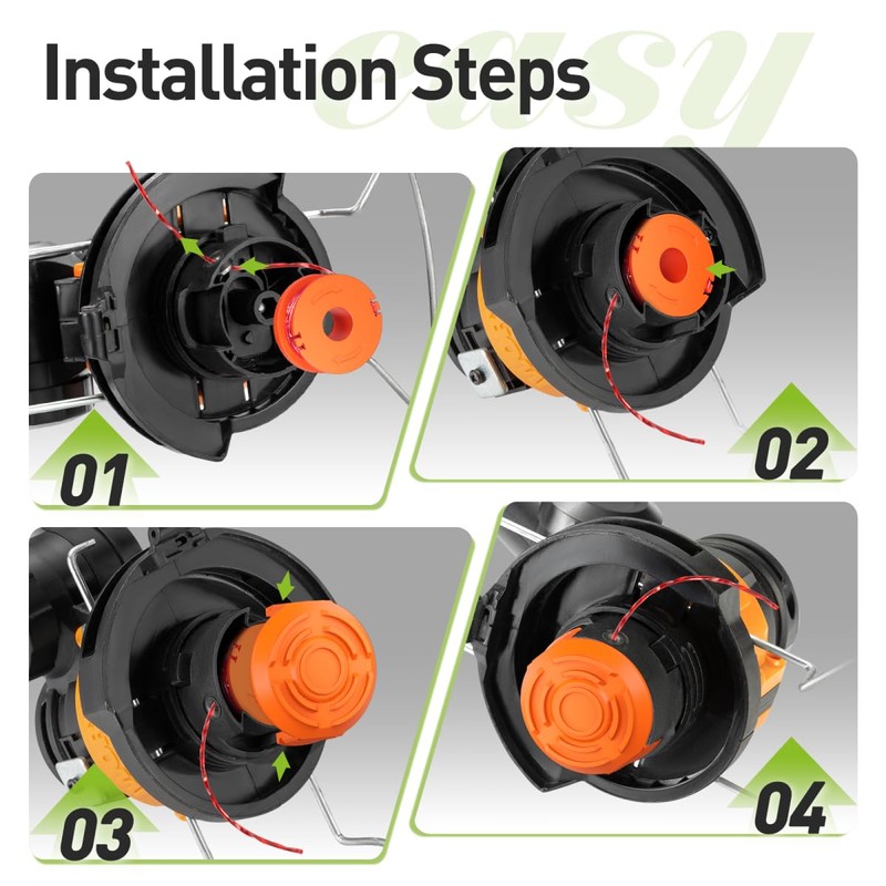 VOSOIR 20 Pack WA0010 Weed Eater String Compatible with Worx,