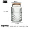 Large Glass Storage Jar, 60 FL OZ Glass Food Storage