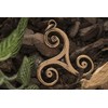 Windalf Trian Celtic Triskele Pendant 4 cm Bronze, Bronze