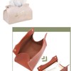 TIAMORK Tissue Box Holder, PU Leather Tissue Box Cover Holder