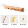 TRWISWDC Coat Rack Shelf Wall Mounted Oak Wood Entryway Shelf