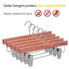 TOPIA HANGER 10 Pack American Red Cedar Natural Wooden Pants