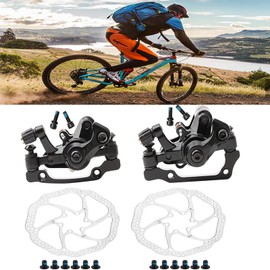 Kamanan Mechanical Disc Brake Set, Universal Bicycle Brake Set, Disc Brakes Bicycle Set, Bicycle Disc Brake Includes Front, 160 mm Rotors, Used for Bicycles, MTB, BMX