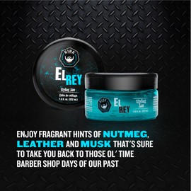 GIBS Grooming El Rey Styling Jam for Men, Medium Hold Hair Gel, 3.25 Fl Oz