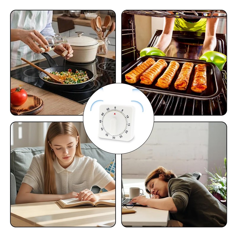 Kitchen Timer Mechanical,60 Minute Cooking Timers for Kitchen with Alarm