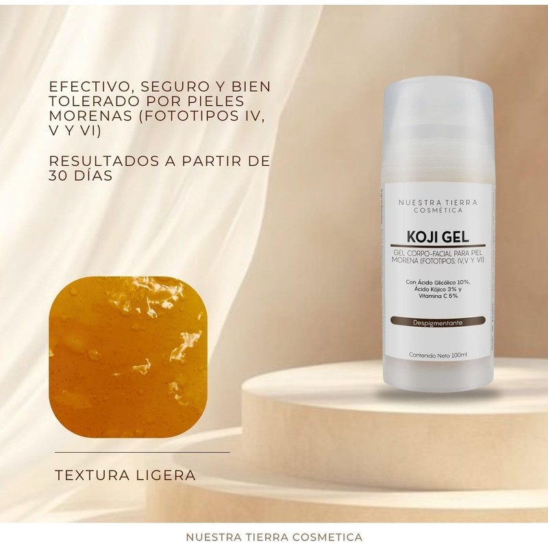 Gel Despigmentante para Piel Morena con Ácido Kójico Nuestra Tierra