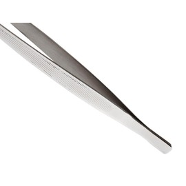 Mercer Culinary 18-8 Stainless Steel Precision Tongs, Curved Tip, 9-3/8-Inch
