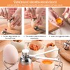 WZHHDM Egg Cups 4Pcs With 1Egg Opener & 1Egg Beater,