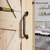 EaseLife 10" Barn Door Pull Handle, Rustic Black Cast Iron