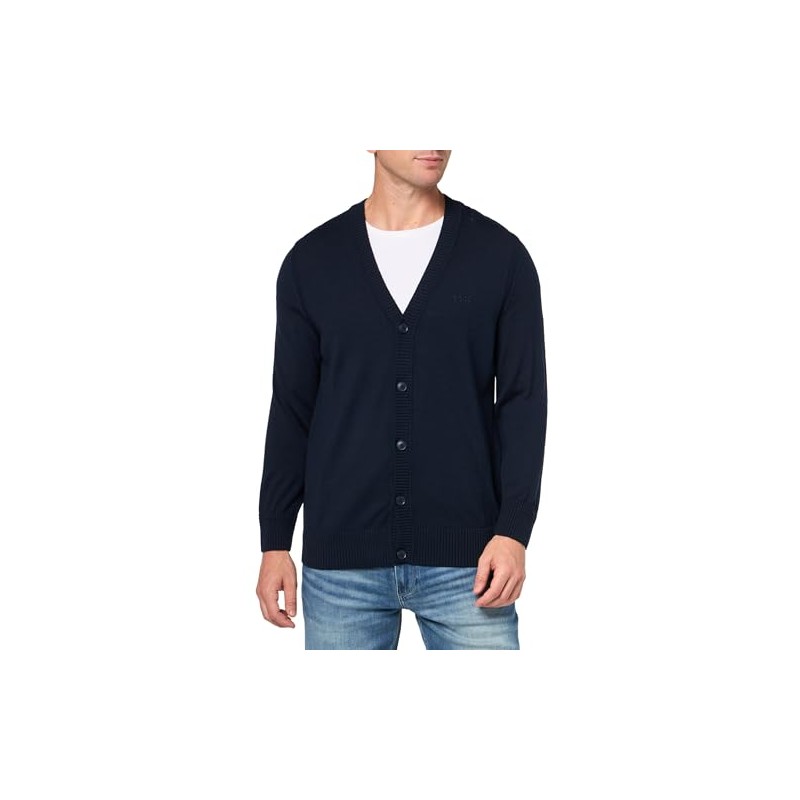 BOSS Wool Blend Button Down Cardigan, Night, XL